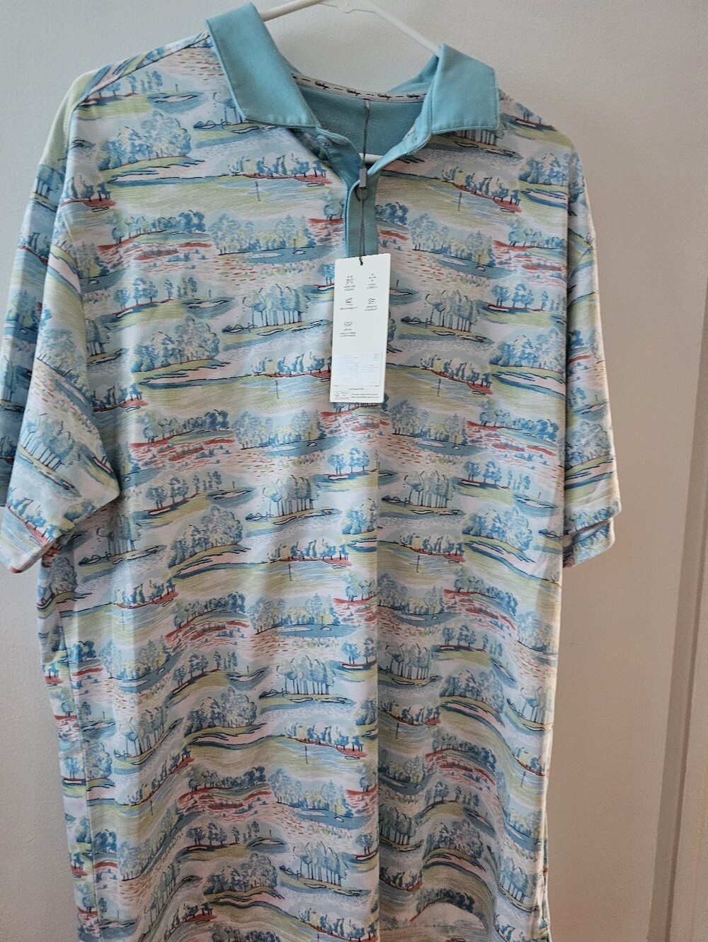 NWT  Walter Hagen Men's Clubhouse Country Club Printed Golf Polo Size XL